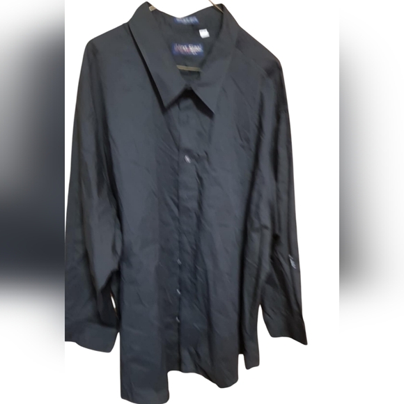 King Size Black Button Down Shirt - Picture 1 of 3